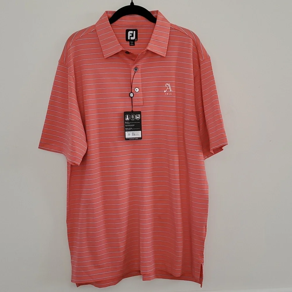 Footjoy Golf Shirt - Triple Pinstripe - Picture 2 of 7
